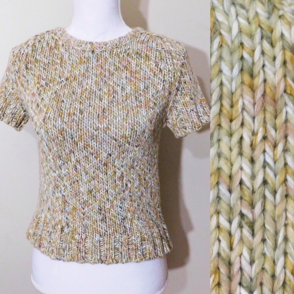 Vintage 90’s BANANA REPUBLIC, Crop Braided Sweater - Picture 2 of 8